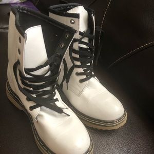 White Doc Marten boots